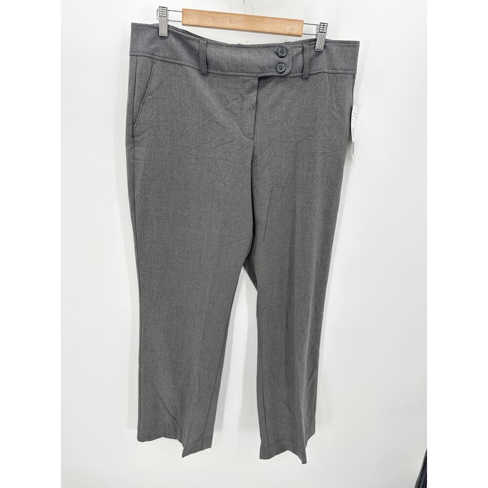 Briggs New York Women‎ Grey Polyester Blend Dress Pants Size 14 NWT BR32481561